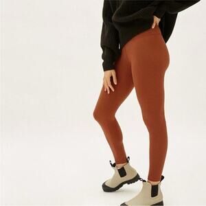 Everlane The Renew Perform Leggings Copper Brown Ankle size Small